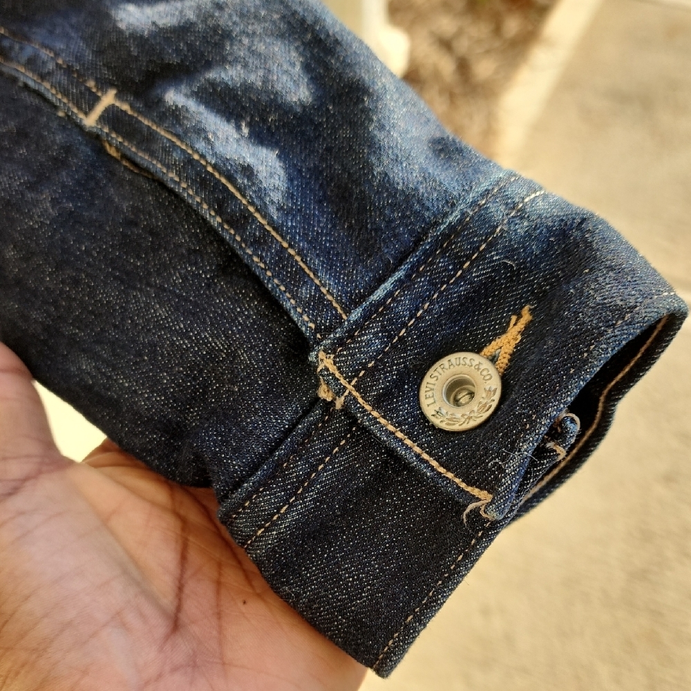 Vintage Levi's Womens Juniors Blue Denim Jacket with Sherpa Lining Size XS - Picture 12 of 14